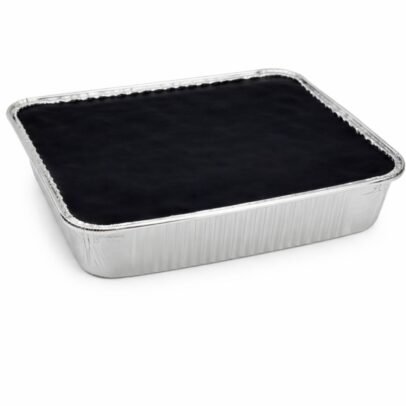 Cera depilatoria algas marinas en bandeja de aluminio 500g con cera sólida negra lista para fundir — formato profesional para centros de estética