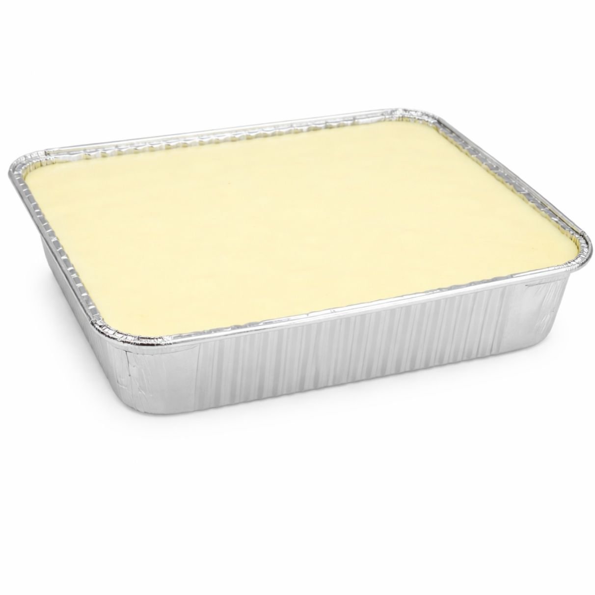 Cera depilatoria blanca marfil en bandeja de aluminio 500g con cera sólida color crema marfil sobre fondo blanco — formato profesional para centros de estética