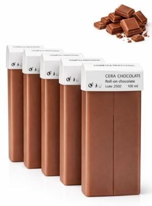 Pack de 60 cartuchos de cera roll-on de chocolate 100ml. Gran formato para centros de alta demanda o distribuidores. El precio más competitivo por cartucho.