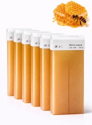 Cera roll-on natural 100ml sin aromas, colorantes ni conservantes — transparente, máximo agarre para todo tipo de pieles y alérgicas