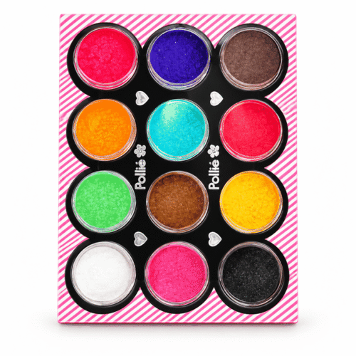 Polvos de terciopelo Pollié para uñas, 12 colores