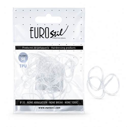 Gomas de plástico transparentes · 50 unidades · Eurostil