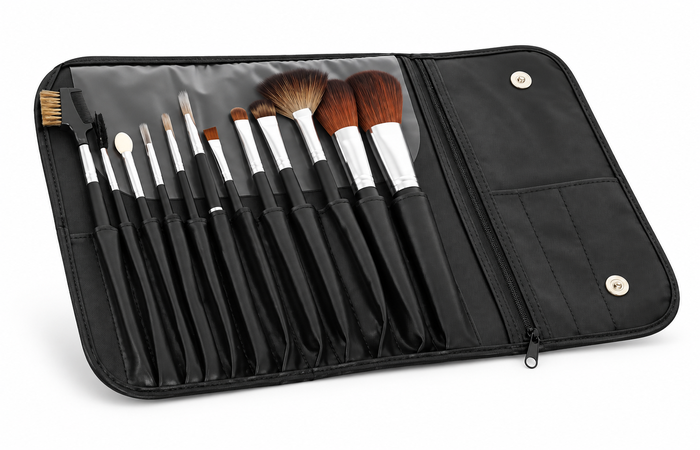 Estuche de 12 pinceles de maquillaje