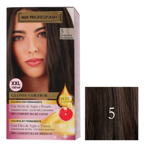 Kit de tinte permanente Mix Profesional nº5 Castaño Claro
