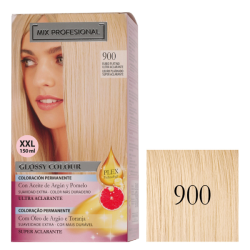 Kit de tinte permanente Mix Profesional nº900 Rubio platino