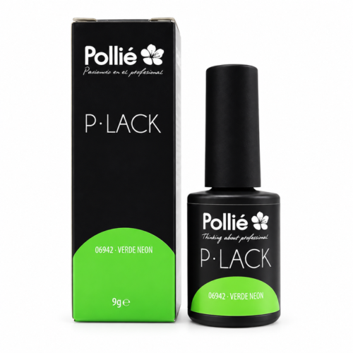 Esmalte semipermanente Verde Neón · Pollié P-Lack 9 g