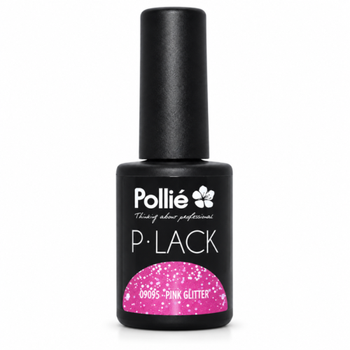 Esmalte semipermanente Pink Glitter · Pollié P-Lack 9 g