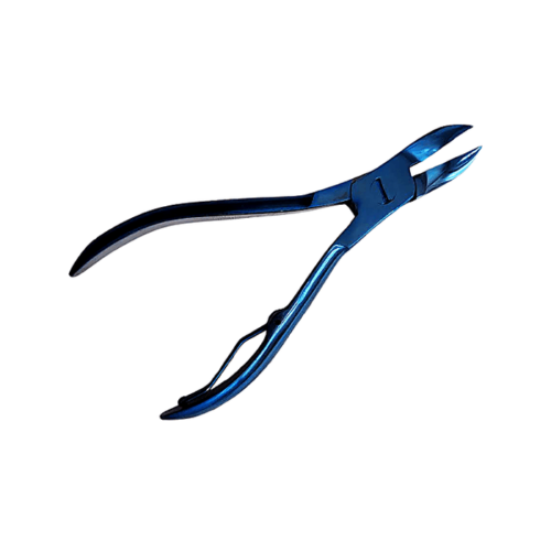 Alicate cortaúñas Pollié azul titanio 04696