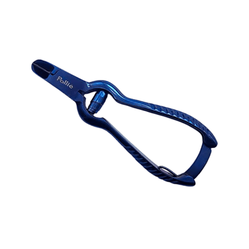 Alicate de pedicura Pollié azul titanio 14 cm