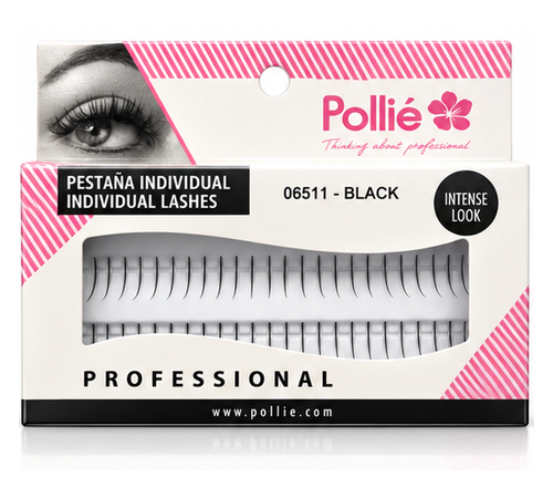 Pestañas individuales negras mixtas