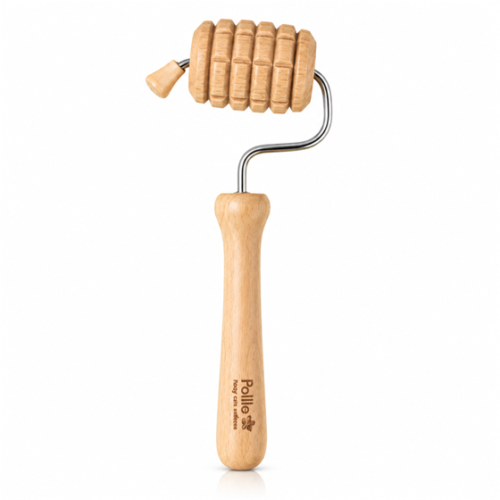 Rodillo facial estriado Pollié de madera