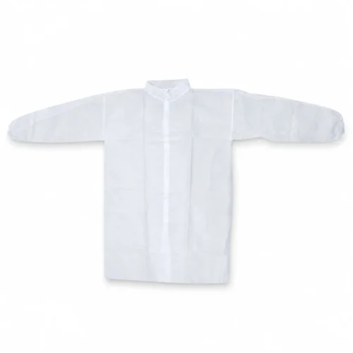 Imagen ilustrativa de bata blanca de visita con velcro
