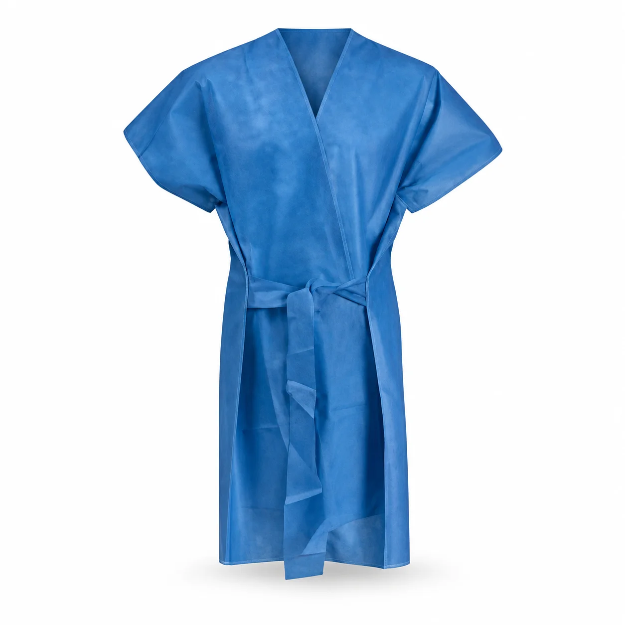 Imagen ilustrativa de bata azul desechable tipo kimono