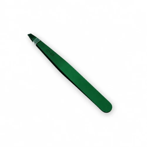 Pinza de depilar oblicua con acabado en color
