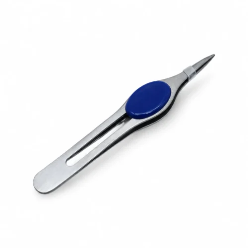 Pinza anatómica inoxidable con punta fina