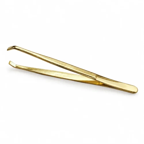 Pinza Testa dorada de acero inoxidable para depilar