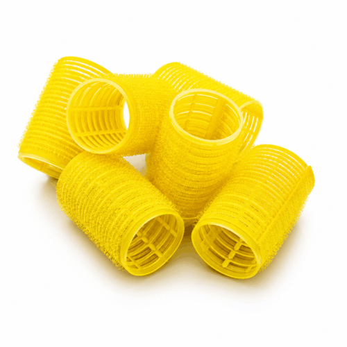 Rulos de Velcro, 16 unidades, Amarillo 32 mm