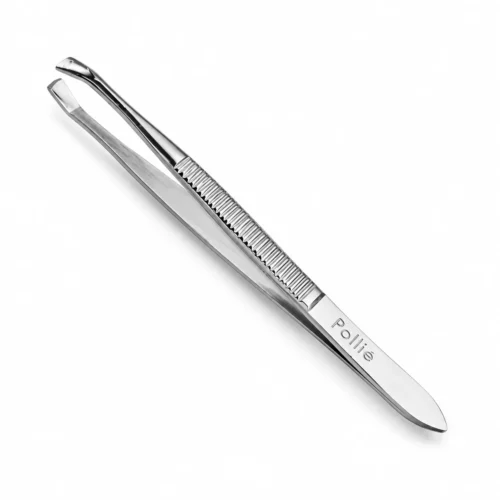 Pinza cromada para depilación facial · 8,4 cm