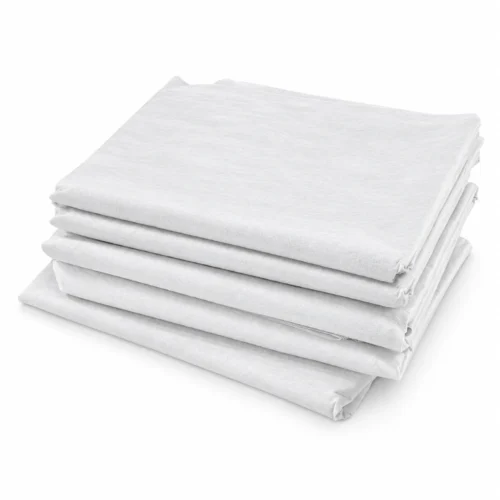 Cinco sábanas blancas para camilla de 80 × 210 cm