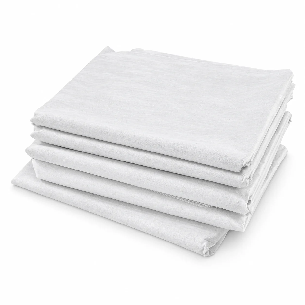 Cinco sábanas blancas para camilla de 80 × 210 cm