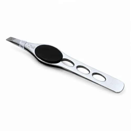 Pinza anatómica inoxidable para depilar · 10 cm