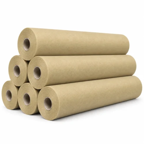 Seis rollos beige de polipropileno TNT para camilla