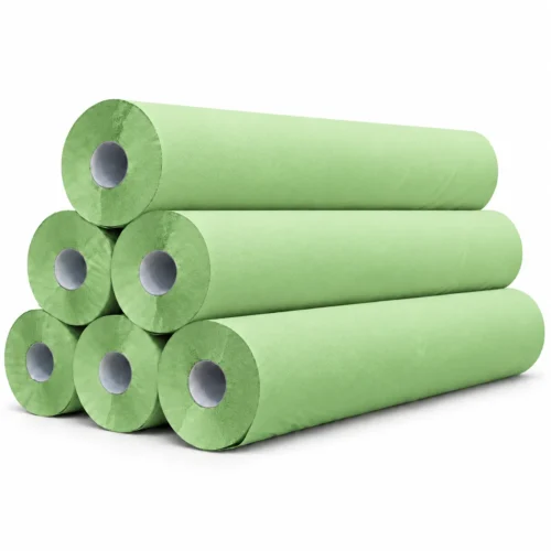 Seis rollos de papel camilla verde lima