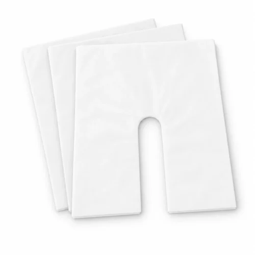Cubiertas blancas desechables de reposacabezas con abertura en U