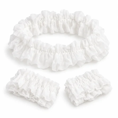 Diademas desechables elásticas de celulosa · 100 blancas