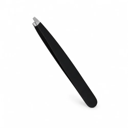 Pinza negra grande para depilar · 9,5 cm