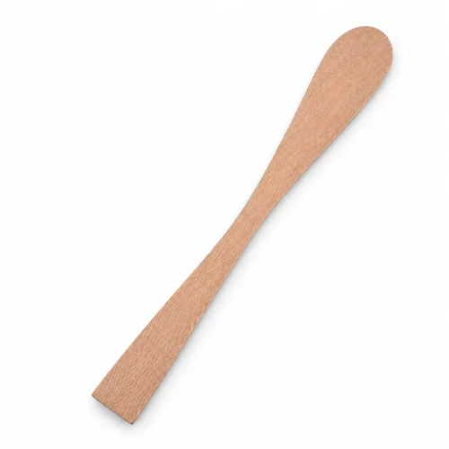 Espátula de madera tipo cuchara para estética · 25 cm