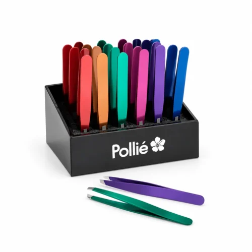 Expositor Pollié con 24 pinzas oblicuas de 9 cm