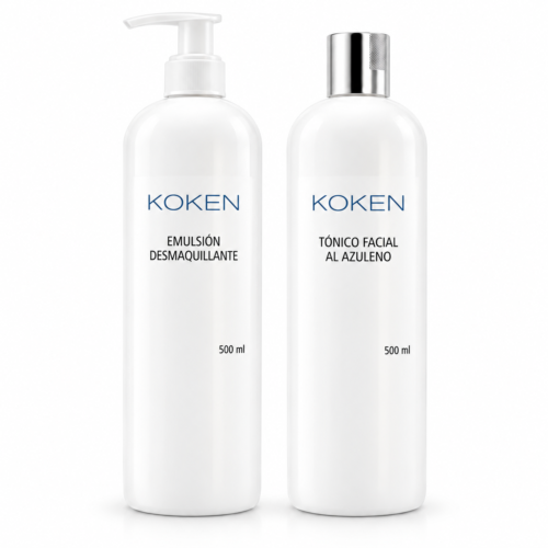 Pack limpieza facial: leche y tónico al azuleno 2 × 500 ml