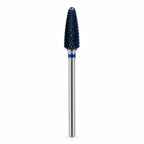 Fresa de tungsteno cónica azul para uñas