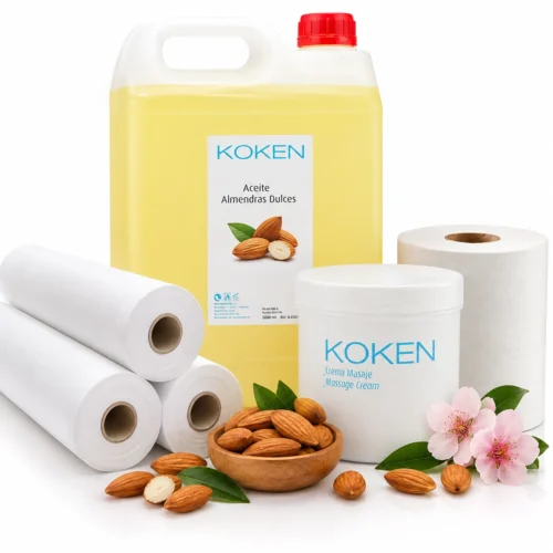 Pack de masaje · Almendras 5 L, crema y papel de camilla